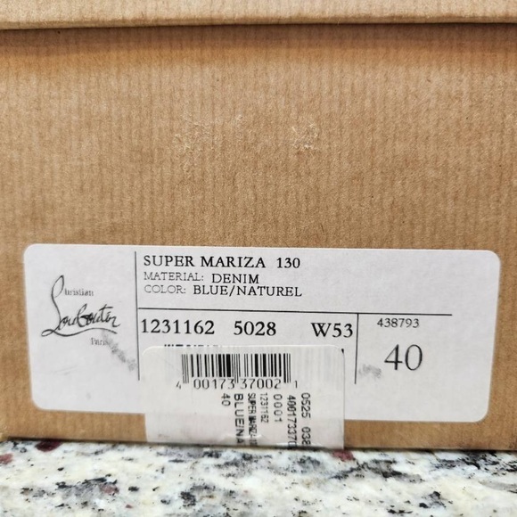 NEW Christian Louboutin Super Mariza Denim Platform Dandal size 40 - Picture 12 of 12